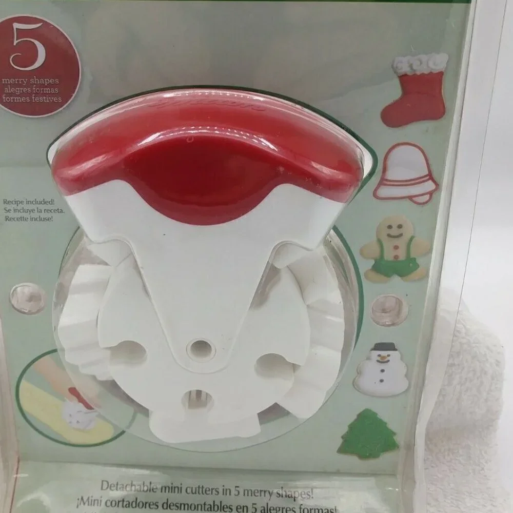 Wilton Roller Cutter #2308-1054 5 Shapes Baking Cookie Cutter Christmas NIP NEW